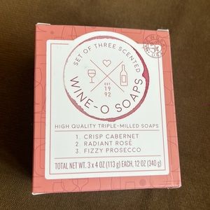 Set of 3 Scented Wine O Soaps Rosé Cabernet Prosecco